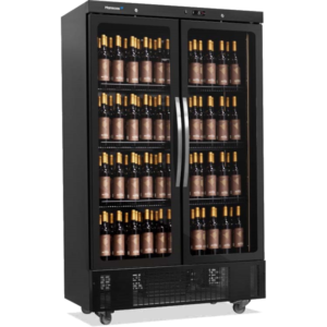 Wijnkoelkast Gastro-Inox heeft ruimte voor 260 wijnflessen en heeft een afmeting van 1180(b)x645(d)x1980(h)mm